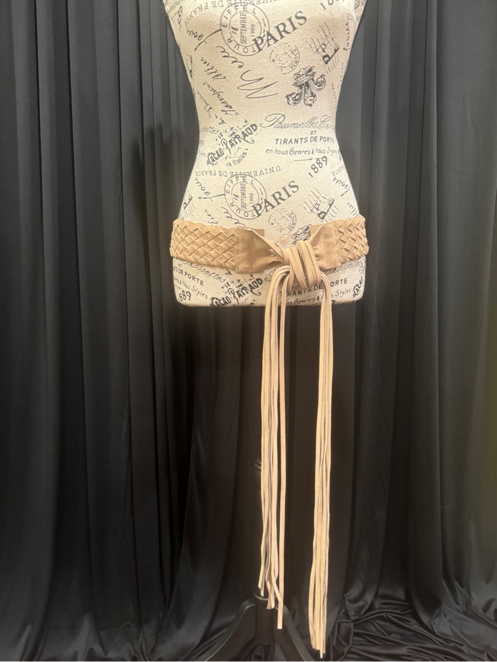 Leather Woven Bohemian Fringe Belt